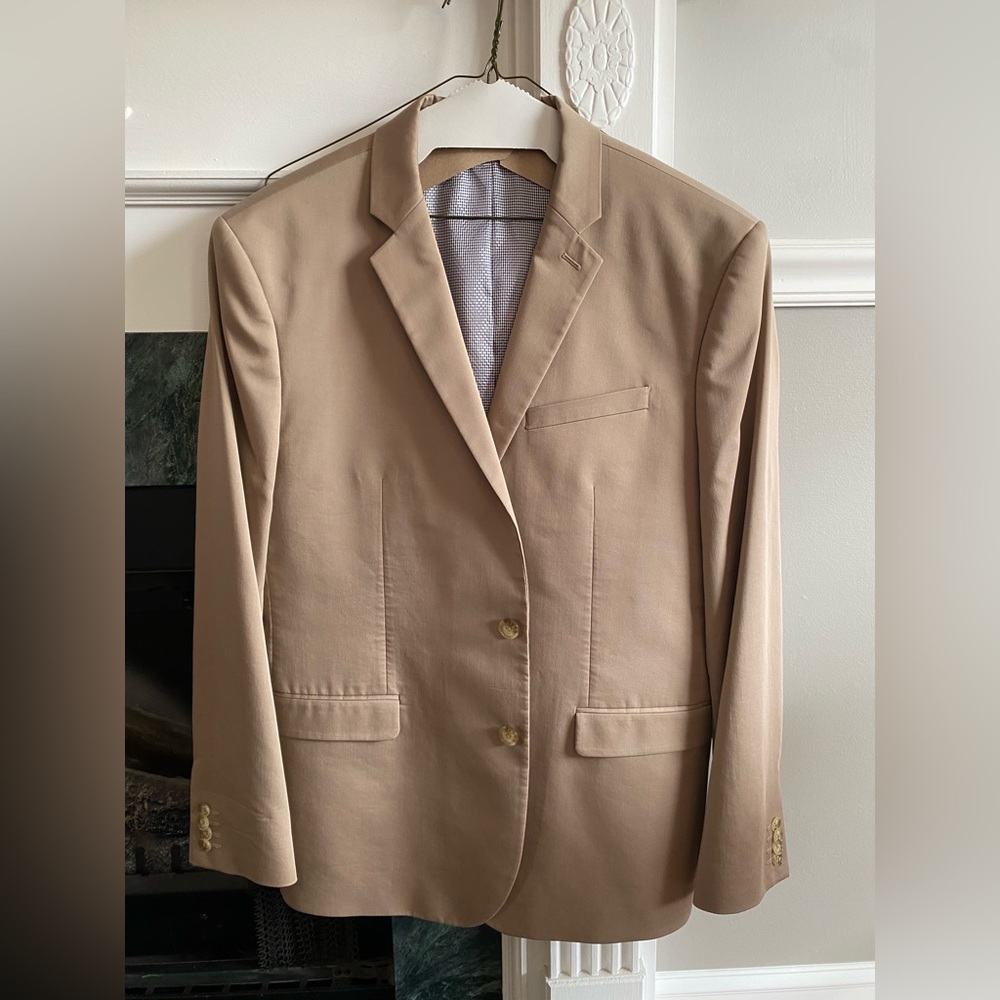 Men’s Express Brand Tan 2 Piece Suit